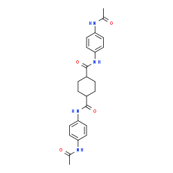 ChemSpider 2D Image | N,N'-Bis(4-acetamidophenyl)-1,4-cyclohexanedicarboxamide | C24H28N4O4