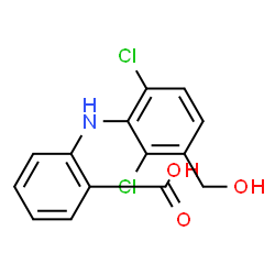 ChemSpider 2D Image | 2-{[2,6-Dichloro-3-(hydroxymethyl)phenyl]amino}benzoic acid | C14H11Cl2NO3