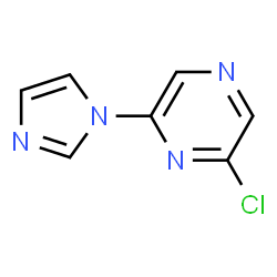 ChemSpider 2D Image | 2-Chloro-6-(1H-imidazol-1-yl)pyrazine | C7H5ClN4