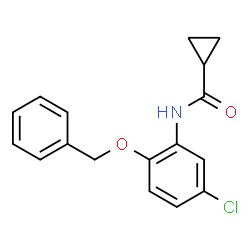 ChemSpider 2D Image | N-[2-(Benzyloxy)-5-chlorophenyl]cyclopropanecarboxamide | C17H16ClNO2