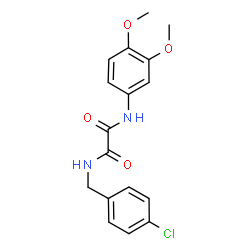 ChemSpider 2D Image | N-(4-Chlorobenzyl)-N'-(3,4-dimethoxyphenyl)ethanediamide | C17H17ClN2O4