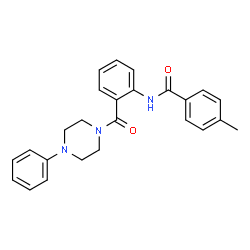 ChemSpider 2D Image | 4-Methyl-N-{2-[(4-phenyl-1-piperazinyl)carbonyl]phenyl}benzamide | C25H25N3O2