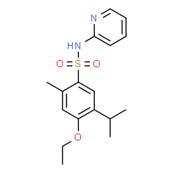 ChemSpider 2D Image | 4-Ethoxy-5-isopropyl-2-methyl-N-(2-pyridinyl)benzenesulfonamide | C17H22N2O3S