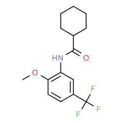 ChemSpider 2D Image | N-[2-Methoxy-5-(trifluoromethyl)phenyl]cyclohexanecarboxamide | C15H18F3NO2