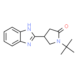 ChemSpider 2D Image | 4-(1H-Benzoimidazol-2-yl)-1-tert-butyl-pyrrolidin-2-one | C15H19N3O