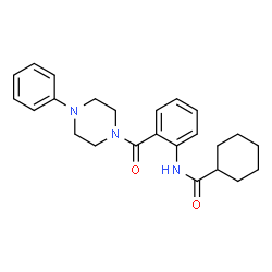 ChemSpider 2D Image | N-{2-[(4-Phenyl-1-piperazinyl)carbonyl]phenyl}cyclohexanecarboxamide | C24H29N3O2