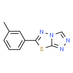 ChemSpider 2D Image | 6-(3-Methylphenyl)[1,2,4]triazolo[3,4-b][1,3,4]thiadiazole | C10H8N4S
