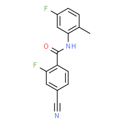 ChemSpider 2D Image | 4-Cyano-2-fluoro-N-(5-fluoro-2-methylphenyl)benzamide | C15H10F2N2O