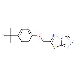 ChemSpider 2D Image | 6-{[4-(2-Methyl-2-propanyl)phenoxy]methyl}[1,2,4]triazolo[3,4-b][1,3,4]thiadiazole | C14H16N4OS