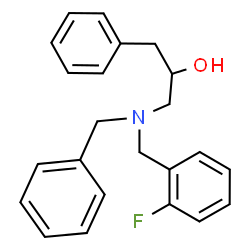 ChemSpider 2D Image | 1-[Benzyl(2-fluorobenzyl)amino]-3-phenyl-2-propanol | C23H24FNO