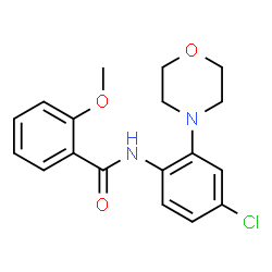 ChemSpider 2D Image | N-[4-Chloro-2-(4-morpholinyl)phenyl]-2-methoxybenzamide | C18H19ClN2O3