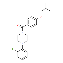 ChemSpider 2D Image | [4-(2-Fluorophenyl)-1-piperazinyl](4-isobutoxyphenyl)methanone | C21H25FN2O2