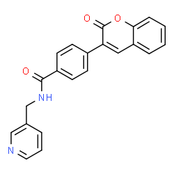 ChemSpider 2D Image | 4-(2-Oxo-2H-chromen-3-yl)-N-(3-pyridinylmethyl)benzamide | C22H16N2O3