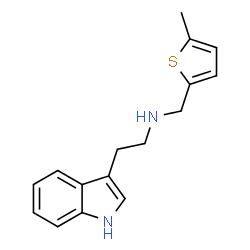 ChemSpider 2D Image | 2-(1H-Indol-3-yl)-N-[(5-methyl-2-thienyl)methyl]ethanamine | C16H18N2S