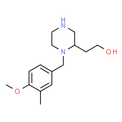 ChemSpider 2D Image | 2-[1-(4-Methoxy-3-methylbenzyl)-2-piperazinyl]ethanol | C15H24N2O2
