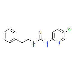 ChemSpider 2D Image | 1-(5-Chloro-2-pyridinyl)-3-(2-phenylethyl)thiourea | C14H14ClN3S