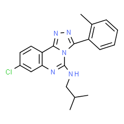 ChemSpider 2D Image | 8-Chloro-N-isobutyl-3-(2-methylphenyl)[1,2,4]triazolo[4,3-c]quinazolin-5-amine | C20H20ClN5