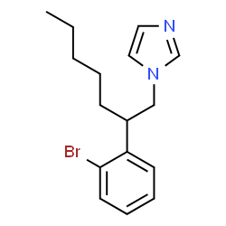 ChemSpider 2D Image | 1-[2-(2-Bromophenyl)heptyl]-1H-imidazole | C16H21BrN2