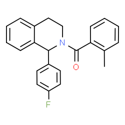 ChemSpider 2D Image | [1-(4-Fluorophenyl)-3,4-dihydro-2(1H)-isoquinolinyl](2-methylphenyl)methanone | C23H20FNO