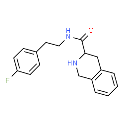 ChemSpider 2D Image | N-[2-(4-Fluorophenyl)ethyl]-1,2,3,4-tetrahydro-3-isoquinolinecarboxamide | C18H19FN2O