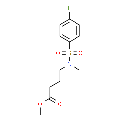 ChemSpider 2D Image | Methyl 4-{[(4-fluorophenyl)sulfonyl](methyl)amino}butanoate | C12H16FNO4S
