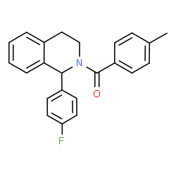 ChemSpider 2D Image | [1-(4-Fluorophenyl)-3,4-dihydro-2(1H)-isoquinolinyl](4-methylphenyl)methanone | C23H20FNO