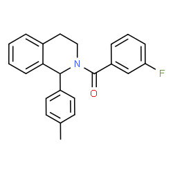 ChemSpider 2D Image | (3-Fluorophenyl)[1-(4-methylphenyl)-3,4-dihydro-2(1H)-isoquinolinyl]methanone | C23H20FNO