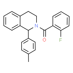 ChemSpider 2D Image | (2-Fluorophenyl)[1-(4-methylphenyl)-3,4-dihydro-2(1H)-isoquinolinyl]methanone | C23H20FNO