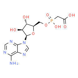 ChemSpider 2D Image | 9-{5-O-[(Carboxymethyl)(hydroxy)phosphoryl]-beta-D-arabinofuranosyl}-9H-purin-6-amine | C12H16N5O8P