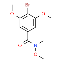 ChemSpider 2D Image | 4-Bromo-N,3,5-trimethoxy-N-methylbenzamide | C11H14BrNO4