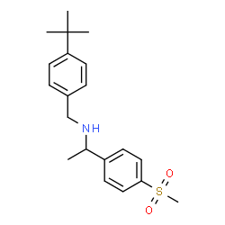 ChemSpider 2D Image | N-[4-(2-Methyl-2-propanyl)benzyl]-1-[4-(methylsulfonyl)phenyl]ethanamine | C20H27NO2S