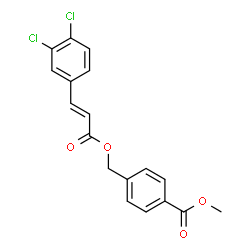 ChemSpider 2D Image | Methyl 4-({[(2E)-3-(3,4-dichlorophenyl)-2-propenoyl]oxy}methyl)benzoate | C18H14Cl2O4