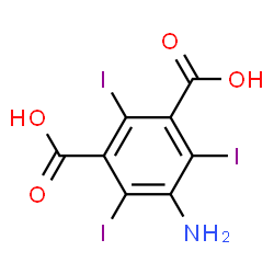 ChemSpider 2D Image | 5-Amino-2,4,6-triiodoisophthalic acid | C8H4I3NO4