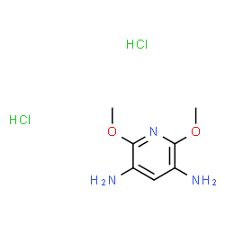 ChemSpider 2D Image | 2,6-Dimethoxy-3,5-pyridinediamine 2HCl | C7H13Cl2N3O2