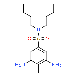 ChemSpider 2D Image | 3,5-Diamino-N,N-dibutyl-4-methylbenzenesulfonamide | C15H27N3O2S