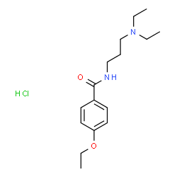 ChemSpider 2D Image | N-[3-(Diethylamino)propyl]-4-ethoxybenzamide hydrochloride (1:1) | C16H27ClN2O2