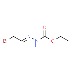 ChemSpider 2D Image | Ethyl (2E)-2-(2-bromoethylidene)hydrazinecarboxylate | C5H9BrN2O2
