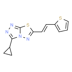 ChemSpider 2D Image | 3-Cyclopropyl-6-[(E)-2-(2-thienyl)vinyl][1,2,4]triazolo[3,4-b][1,3,4]thiadiazole | C12H10N4S2