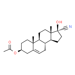 ChemSpider 2D Image | (3beta,17beta)-17-Cyano-17-hydroxyandrost-5-en-3-yl acetate | C22H31NO3