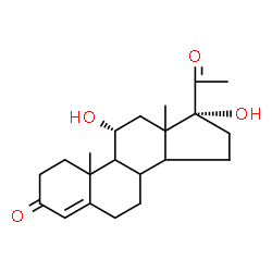 ChemSpider 2D Image | (8xi,9xi,10xi,11alpha,13xi,14xi)-11,17-Dihydroxypregn-4-ene-3,20-dione | C21H30O4