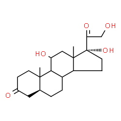 ChemSpider 2D Image | (5alpha,8xi,9xi,10xi,13xi,14xi)-11,17,21-Trihydroxypregnane-3,20-dione | C21H32O5