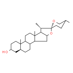 ChemSpider 2D Image | (5alpha,8xi,9xi,10xi,13xi,14xi,16xi,17xi)-Spirostan-3-ol | C27H44O3