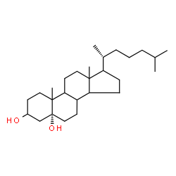 ChemSpider 2D Image | (5alpha,8xi,9xi,10xi,13xi,14xi,17xi)-Cholestane-3,5-diol | C27H48O2