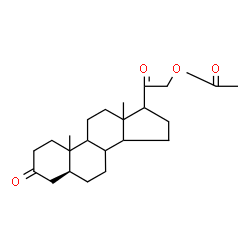 ChemSpider 2D Image | (5alpha,8xi,9xi,10xi,13xi,14xi,17xi)-3,20-Dioxopregnan-21-yl acetate | C23H34O4