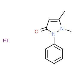 ChemSpider 2D Image | 1,5-Dimethyl-2-phenyl-1,2-dihydro-3H-pyrazol-3-one hydroiodide (1:1) | C11H13IN2O