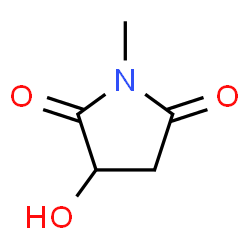 ChemSpider 2D Image | 3-Hydroxy-1-methylpyrrolidine-2,5-dione | C5H7NO3