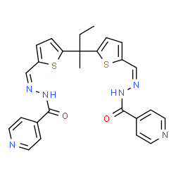 ChemSpider 2D Image | N',N''-{2,2-Butanediylbis[5,2-thienediyl(Z)methylylidene]}diisonicotinohydrazide | C26H24N6O2S2