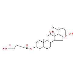 ChemSpider 2D Image | (3alpha,12beta)-3-[(3-Carboxypropanoyl)oxy]-12-hydroxycholan-24-oic acid | C28H44O7