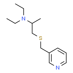 ChemSpider 2D Image | N,N-Diethyl-1-[(3-pyridinylmethyl)sulfanyl]-2-propanamine | C13H22N2S