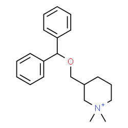 ChemSpider 2D Image | 3-[(Diphenylmethoxy)methyl]-1,1-dimethylpiperidinium | C21H28NO